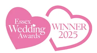 Logo for winner of best barn in Essex award at the Essex Wedding Awards 2025