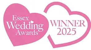 Logo for winner of best barn in Essex award at the Essex Wedding Awards 2025